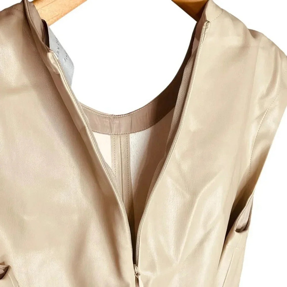 Modern Citizen Pilar Vegan Leather Tie-Front Midi Dress - Picture 14 of 16